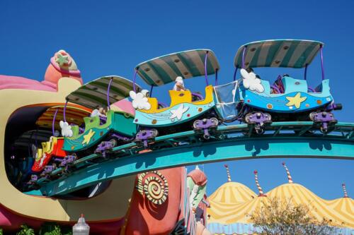 The High in the Sky Seuss Trolley Train Ride at Universal Orlando